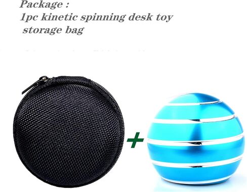 Kinetic Desk Toys， Full Body Optical Illusion Spinner Ball， Large Longer Time Spinning Top, Ideal for Parties, Holidays, classrooms or for use as Office Toys-with Storage Bag in Kuwait