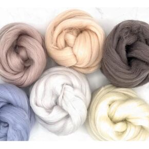 Revolution Fibers Dyed Wool Roving Top | Corriedale Collection of Unspun Fiber | Perfect for Hand Spinning, Needle Felting, Weaving and Crafting (Botanical Garden) in Kuwait