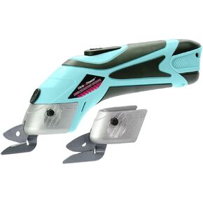 Pink Power Cordless Electric Scissors Fabric Cutter for Crafts, Box, Sewing, Carpet, & Scrapbooking - Heavy Duty Professional Rotary Shears Cutting Tool - Automatic Cardboard Cutter Fabric Scissor