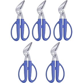 CANARY Corrugated Cardboard Scissors 8.5", Heavy Dudy Craft Scissors Angled Blade, Japanese Stainless Steel, Made in JAPAN, Blue