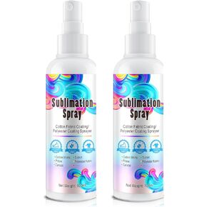 2PCS Sublimation Spray, Quick Dry & Super Adhesion, Sublimation Coating Spray for All Fabric, Including 100% Cotton, Polyester, Carton, Tote Bag, Pillows, Mugs, Canvas, High Gloss Vibrant Color in Kuwait