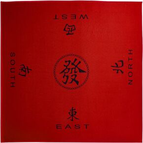 Mahjong Mat, Anti Slip and Noise Reduction Table Cover for Mahjong, Poker, Card Games, Board Games, Slip Resistant Mat,31.5" L x 31.5" W (80cm X 80cm) Red in Kuwait