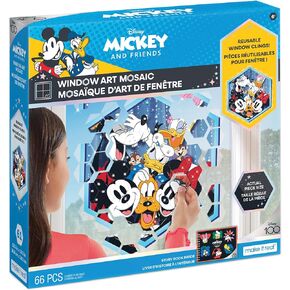 Make It Real Disney: Window Art Mosaic - Disney Princess - 70 pcs, Reusable Puzzle Window Clings, Creates a 9.5 x 16.5 Image, Kids Ages 6+