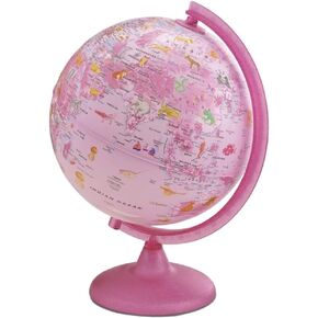 Waypoint Geographic Circus Explorer Globe، كرة أرضية أكريليك مع حامل من خشب الزان، 10 بوصات حيوانات مضيئة في العالم، للمكاتب الصغيرة والطاولات in Kuwait