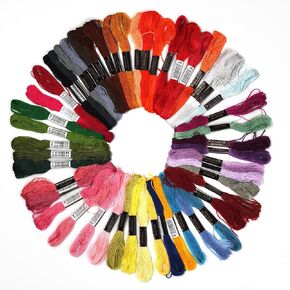 12 Skeins Embroidery Floss Black Color, Friendship Bracelet String Cross Stitch Embroidery Thread Floss Bracelet Making Yarn, Craft Floss（Black） in Saudi Arabia