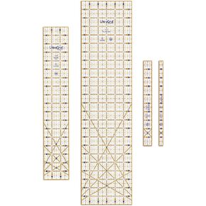 UltraGrid من QuiltCut USA Made Non-Slip Quilting Ruler - مجموعة كومبو مكونة من 4 قطع مقاس 6 × 24 بوصة in Kuwait