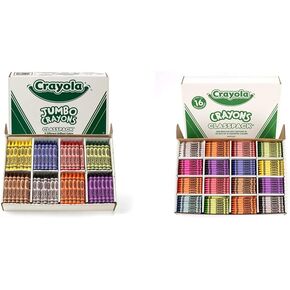 Crayola Jumbo Crayons Classpack, 200 Count, Toddler Crayons, Bulk School Supplies For Teachers, 8 Colors