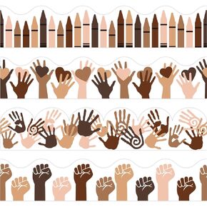 69ft Diversity Bulletin Board Borders Stickers Equality Growth Mindset Bulletin Trim Borders Stickers for School Classroom Sunday School Office Party Wall Decor