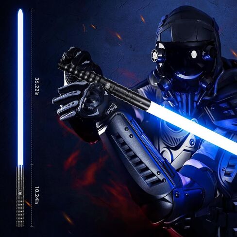 CVCBSER FX Dueling Lightsaber RGB 16 لونًا قابل للتغيير من سبائك الألومنيوم الممتازة، سيف ضوئي مع 12 وضعًا لقوة الصوت ألعاب Lightsaber (أسود) in Kuwait