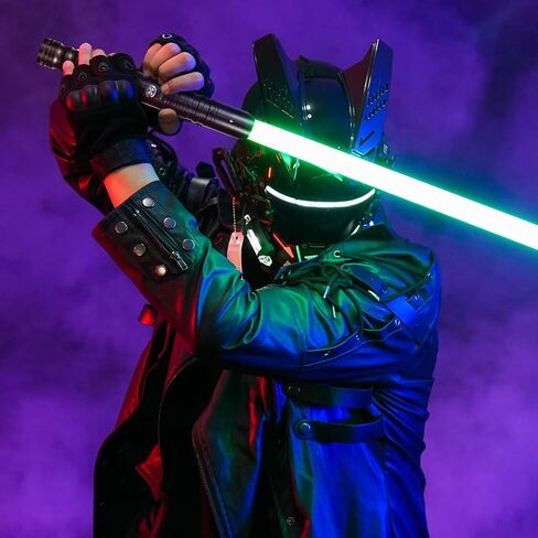 CVCBSER FX Dueling Lightsaber RGB 16 لونًا قابل للتغيير من سبائك الألومنيوم الممتازة، سيف ضوئي مع 12 وضعًا لقوة الصوت ألعاب Lightsaber (أسود) in Kuwait