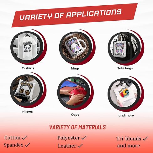 بكرة فيلم لامعة NGOODIEZ DTF - فيلم نقل ممتاز A3 لطابعات DTF - فيلم PET للقمصان والنسيج الداكن والخفيف - قابل للغسل، ويدوم طويلاً وملمس ناعم - قشر بارد (11.75 بوصة × 328 قدمًا) in Kuwait