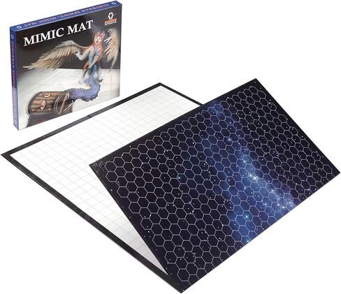 Suburban Sphinx Large Grid Gaming Board - 39" x 23 1/4" Table Top Role Play Board - DND Role Play - RPG Dungeons and Dragons Maps Tiles, Hexagon (Star-Heaven) - Reusable Miniature Figure Board Games in Saudi Arabia
