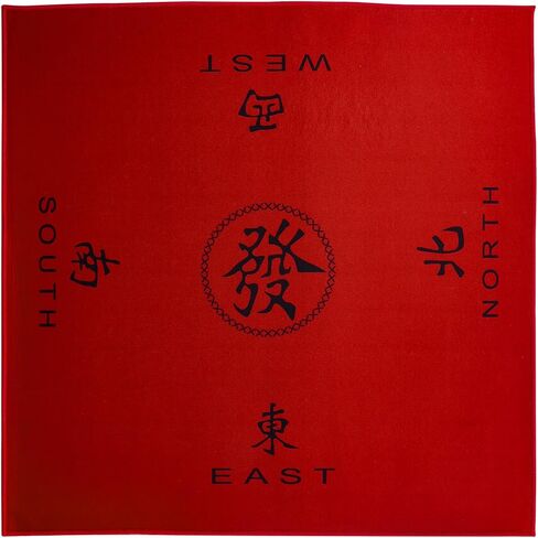 Mahjong Mat, Anti Slip and Noise Reduction Table Cover for Mahjong, Poker, Card Games, Board Games, Slip Resistant Mat,31.5" L x 31.5" W (80cm X 80cm) Red in Kuwait