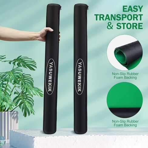 yasuwekik 2 Pack 35"x35" Mahjong Mats with Carrying Bags Rubber Anti-Slip Playmat Noise Reduction Mahjong Table Cover for Mahjong in Kuwait