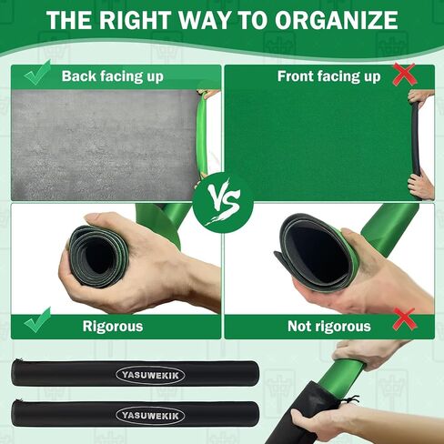 yasuwekik 2 Pack 35"x35" Mahjong Mats with Carrying Bags Rubber Anti-Slip Playmat Noise Reduction Mahjong Table Cover for Mahjong in Kuwait