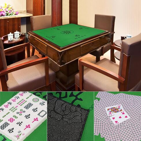 XRBR Large Size Mahjong Mat 39.37 * 39.37 inch (100 * 100cm) Anti Slip Playmat Noise Reduction Poker Mat Mahjong Table Mat Square Board Game Mat for Mahjong Poker Card Games (Yellow) in Kuwait