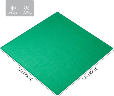 حصيرة طاولة ألعاب Mahjong Mat مناسبة لألعاب Mahjong Tile Game Poker Game Domino Game Mat مصنوعة من مادة مطاطية (أخضر، 22 بوصة) in Kuwait