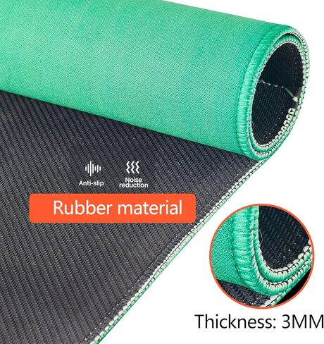 حصيرة طاولة ألعاب Mahjong Mat مناسبة لألعاب Mahjong Tile Game Poker Game Domino Game Mat مصنوعة من مادة مطاطية (أخضر، 22 بوصة) in Kuwait