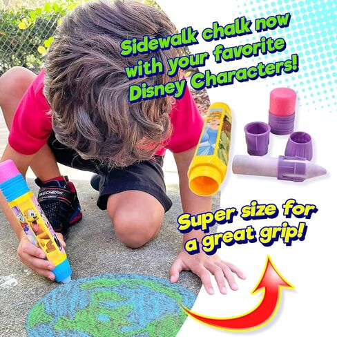 طبشور ديزني على شكل رصيف (وحدة واحدة ميكي وأصدقاء) ديزني ميكي آند برنسيس لعبة الطبشور الطابق واللوح الخارجي، مجموعة فنية قابلة للغسل بالطباشير الكبير، في الهواء الطلق، ألعاب عيد ميلاد للأطفال A-7806-1 in Kuwait