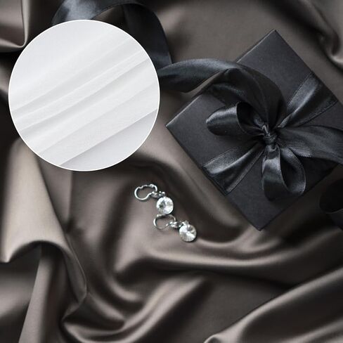 3.28x2.46Ft White Photography Backdrop, 2 Sheets Glitter Yarn Mesh Tulle Fabric Silk Texture Photo Background for Goods Party Wedding Decoration Cosmetics Jewelry Crafts in Kuwait