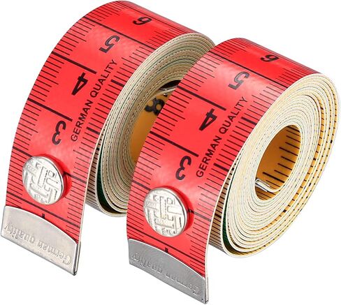 2 Pcs Fabric Tape Measure, Soft Body Measuring Tapes, 60 inch/150 cm Cloth Measuring Tapes, with Snap Button Closure, for Fabric Tailor Sewing Cloth Knitting Craft Body Measurements in Kuwait