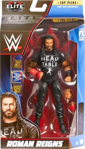 مجموعة شخصيات Mattel WWE Roman Reigns Top Picks Elite Collection، مفصلية وتفاصيل تشبه الحياة، ملحقات قابلة للتبديل، 6 بوصات in Kuwait