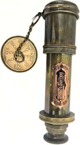 هدايا صوفيا تلسكوب نحاسي عتيق مقاس 16 بوصة قرصان ميرين مع حقيبة جلدية Dolland London1920 |Travlling| مغامرة | المشي لمسافات طويلة | إكسسوارات رياضية خارجية. in Kuwait