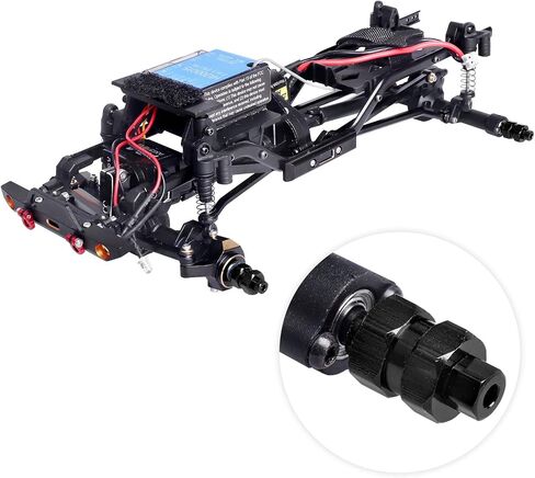 AllinRC Extended Wheel Hubs 7mm Hex Extension & Cross Wrench Upgrades for Axial SCX24 1/24 RC Crawler Car (Red) in Saudi Arabia