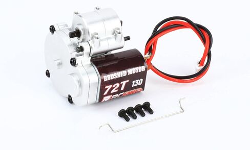 RCAWD FCX24 Motor 130 72t & FCX24 مجموعة علبة التروس المعدنية لناقل الحركة FMS 1/24 FCX24 Power Wagon، Smasher V2 Monster Truck ترقيات الأجزاء باللون الأسود in Kuwait