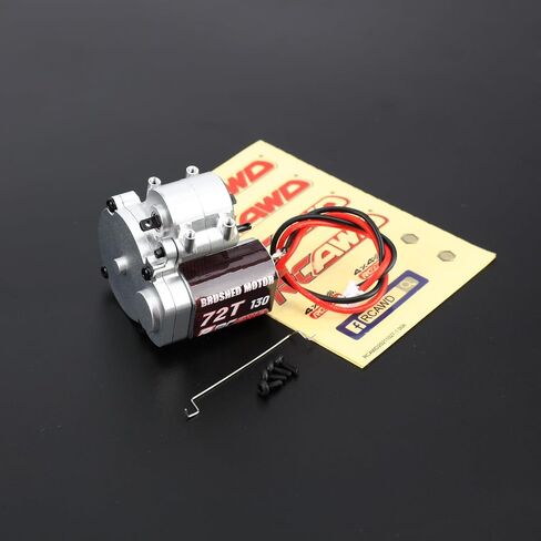 RCAWD FCX24 Motor 130 72t & FCX24 مجموعة علبة التروس المعدنية لناقل الحركة FMS 1/24 FCX24 Power Wagon، Smasher V2 Monster Truck ترقيات الأجزاء باللون الأسود in Kuwait