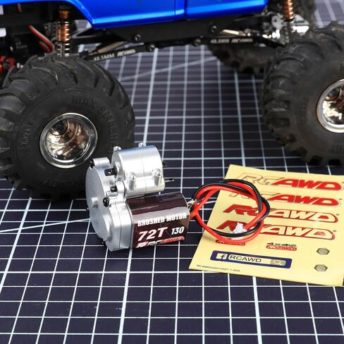 RCAWD FCX24 Motor 130 72t & FCX24 مجموعة علبة التروس المعدنية لناقل الحركة FMS 1/24 FCX24 Power Wagon، Smasher V2 Monster Truck ترقيات الأجزاء باللون الأسود in Kuwait