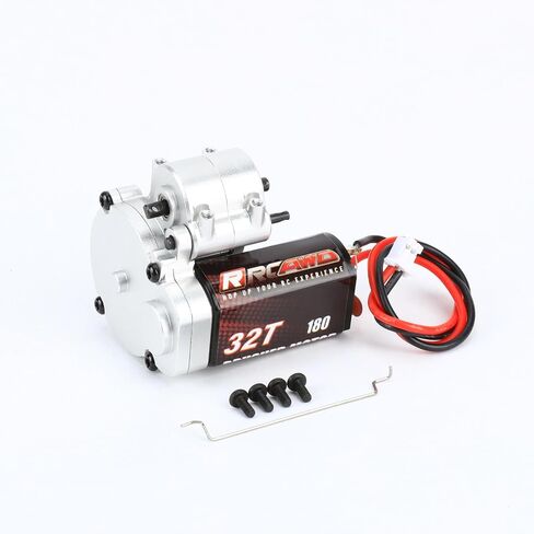 RCAWD FCX24 Motor 130 72t & FCX24 مجموعة علبة التروس المعدنية لناقل الحركة FMS 1/24 FCX24 Power Wagon، Smasher V2 Monster Truck ترقيات الأجزاء باللون الأسود in Kuwait