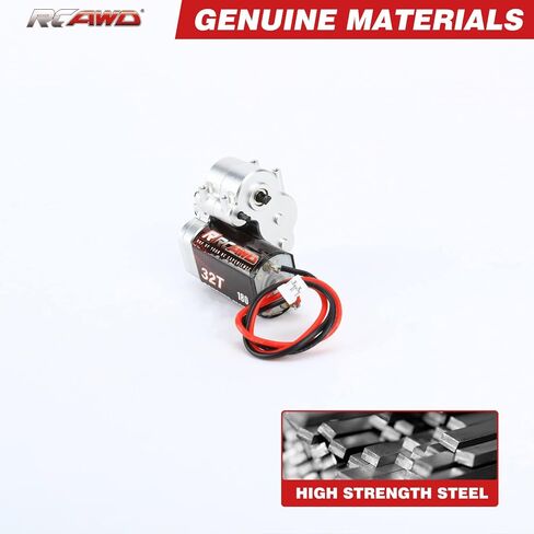 RCAWD FCX24 Motor 130 72t & FCX24 مجموعة علبة التروس المعدنية لناقل الحركة FMS 1/24 FCX24 Power Wagon، Smasher V2 Monster Truck ترقيات الأجزاء باللون الأسود in Kuwait