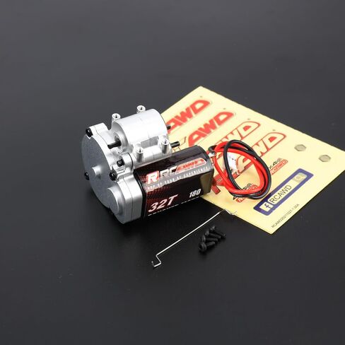 RCAWD FCX24 Motor 130 72t & FCX24 مجموعة علبة التروس المعدنية لناقل الحركة FMS 1/24 FCX24 Power Wagon، Smasher V2 Monster Truck ترقيات الأجزاء باللون الأسود in Kuwait