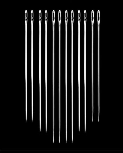 30 قطعة من ابر الخيط الذاتي الكبيرة للعين، 6 احجام ابر تطريز نسيجية، ابر غزل ابر خياطة ابر خياطة من الستانلس ستيل مع حافظة ابر خشبية in Kuwait