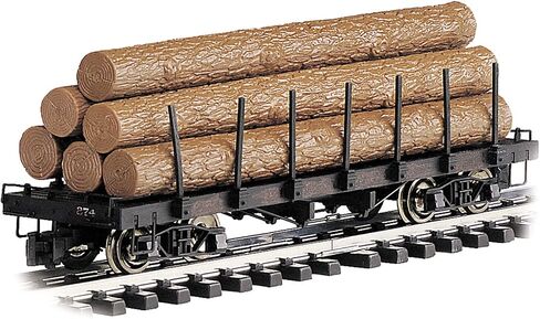 Bachmann Industries (BACAC) Painted, Unlettered Flat Car with Logs - Large "G" Scale Rolling Stock in Saudi Arabia