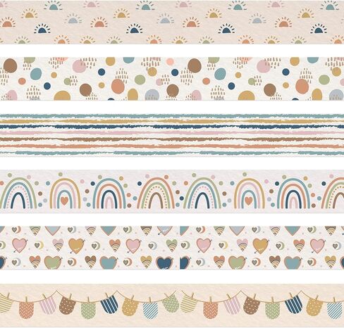 Containlol Classroom Borders for Bulletin Board, 118 ft Rainbow Scalloped Trim Colorful Bulletin Board Boarders for Home Office Classroom Wall Chalkboard Decoration in Kuwait