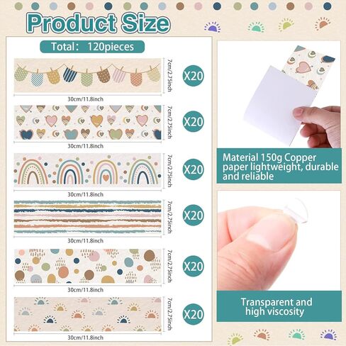 Containlol Classroom Borders for Bulletin Board, 118 ft Rainbow Scalloped Trim Colorful Bulletin Board Boarders for Home Office Classroom Wall Chalkboard Decoration in Kuwait