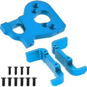 حامل محرك معدني Vgoohobby ودعم حامل البطارية متوافق مع Wltoys 144001 144002 124016 124017 124019 124018 RC Car (أزرق)