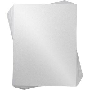 Best Paper Greetings Shimmer Paper, 96-Pack White Metallic Cardstock, Double Sided, Laser Printer Friendly, Perfect for Weddings, Baby Showers, Birthdays, Craft, Letter Size Sheets, 8.5 x 11 inches