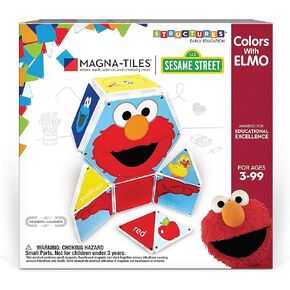 CreateOn Magna-Tiles “Sesame Street" Toys, Magnetic Kids’ Building Toys from “Sesame Street" Books, Cookie Monster’s Shapes “Sesame Street" Magnet Tiles, Educational Toys for Ages 3+, 17 Pieces