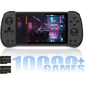 وحدة تحكم ألعاب محمولة باليد CredevZone X55 مقاس 5.5 بوصة، وحدات تحكم ألعاب فيديو محمولة باليد قابلة لإعادة الشحن RK3566 نظام تشغيل كلاسيكي محمول باليد 16 جيجابايت + 128 جيجابايت أزرق in Kuwait