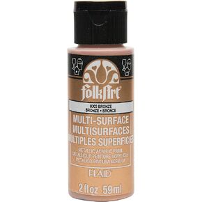 FolkArt Multi-Surface Metallic Paint in Assorted Colors (2 oz), Metallic Platinum in Saudi Arabia