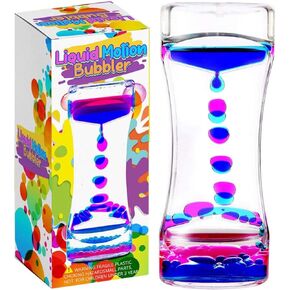Liquid Motion Bubbler Sensory Timer, 2 Minute – Big Calming Sensory Bubble Toy for Kids with Autism ADHD Anxiety or Special Needs (2 Pack)