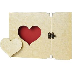 AIOR Photo Album DIY Scrapbook, 60 Pages Vintage Hardcover Heart Scrap Book with Photo Corners for Valentine's Day, anniversary, Christmas, Mother's Day, Birthday Gift in Kuwait
