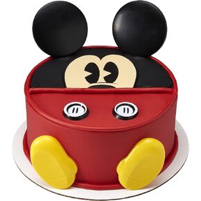 DecoSet® Disney Mickey Mouse Cake Topper, 7-Piece Topper Set with Ears, Eyes, Buttons and Shoes, Made of Food-Safe Plastic