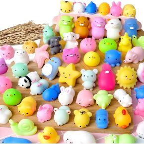 UMIKU 45PCS Mochi Squishy Toys Mini Squishy Kawaii Animal Squishies Gifts for Boys Girls Party Favors for Kids Cat Unicon Squishy Stress Relief Toys for Adult Random in Kuwait
