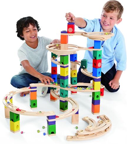 Award Winning Hape Quadrilla Wooden Marble Run Construction - The Cyclone in Saudi Arabia