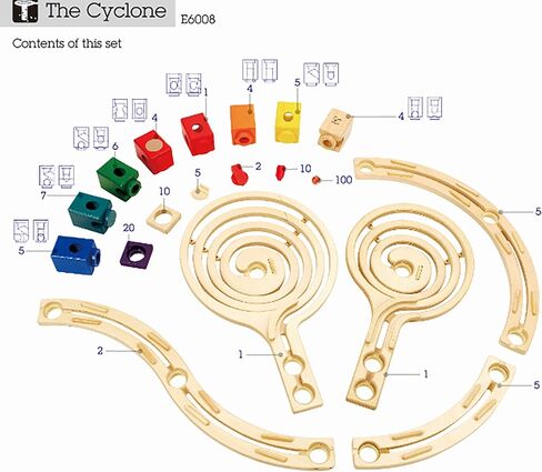 Award Winning Hape Quadrilla Wooden Marble Run Construction - The Cyclone in Saudi Arabia