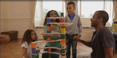 Award Winning Hape Quadrilla Wooden Marble Run Construction - The Cyclone in Saudi Arabia